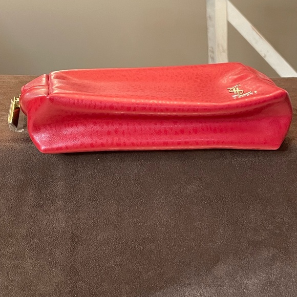NIB Yves St. Laurent Beaute red cosmetic pouch - Picture 6 of 16